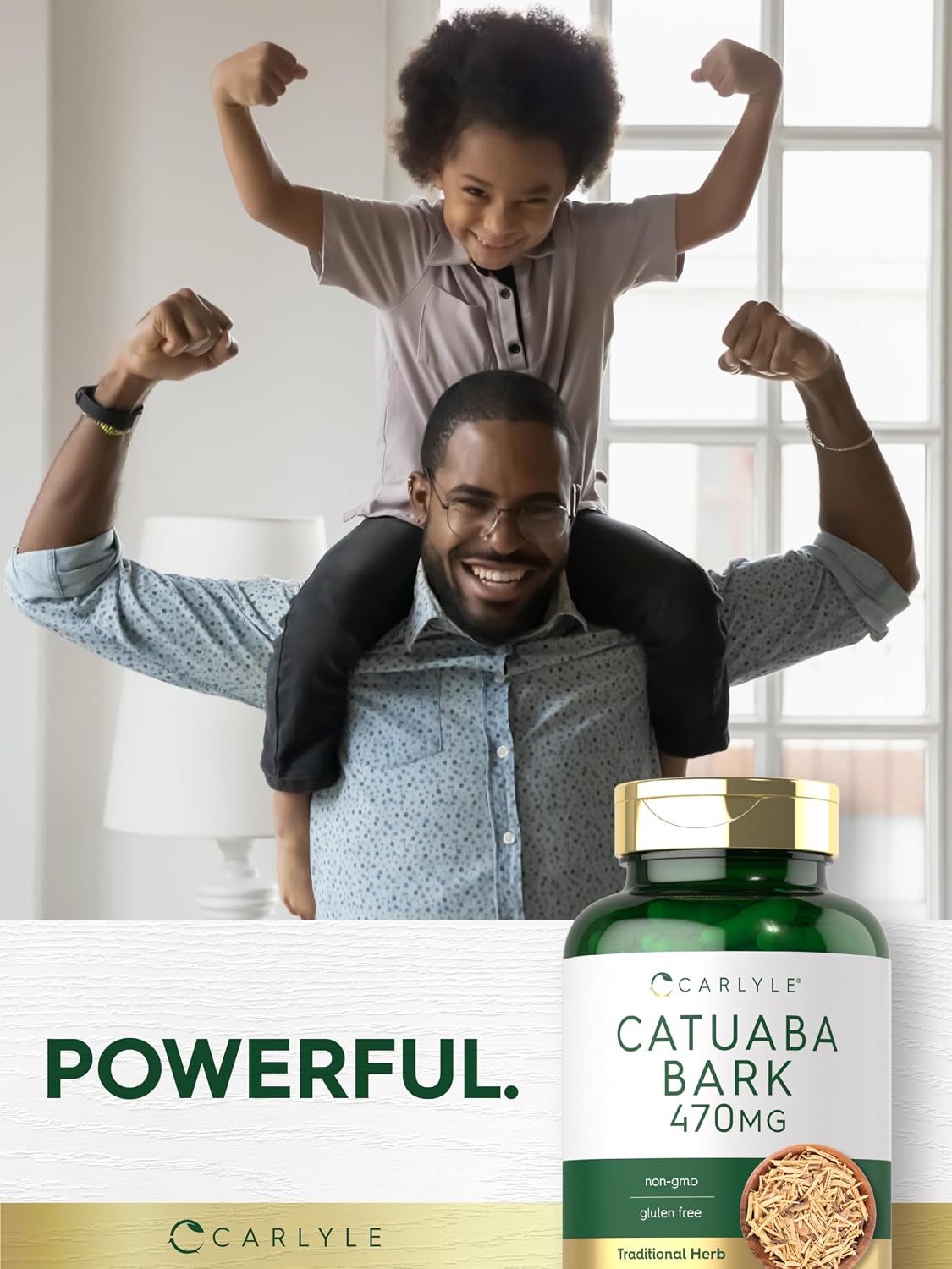 Carlyle Catuaba Bark Supplement, 470mg, 120 Capsules, for Men and Women, Non-GMO & Gluten-free - görsel 6