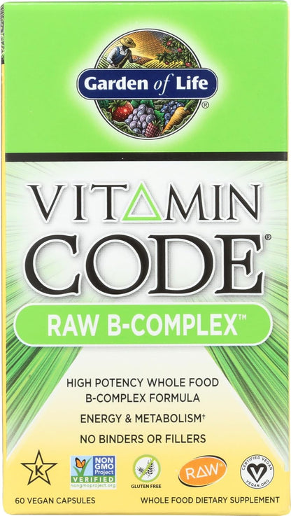Garden of Life Raw B Complex – Vitamin Code – 60 Vegan Capsules