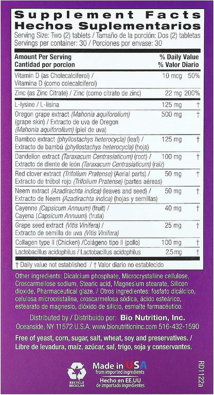 Bio Nutrition Total Skin Wellness, 60 Tablets