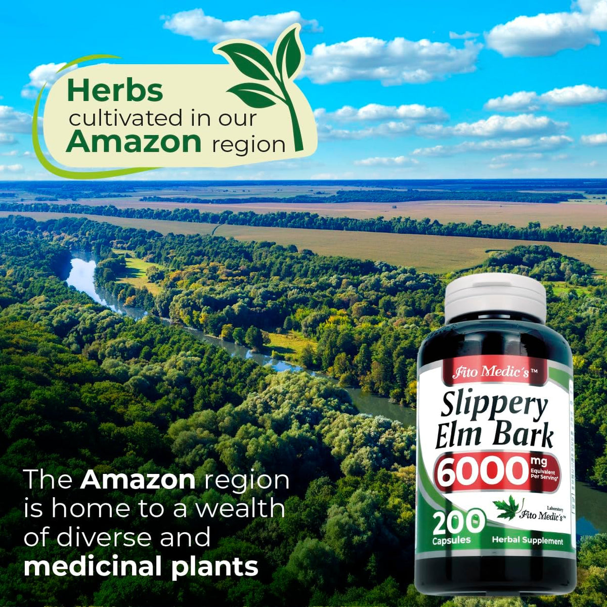 FITO MEDIC'S Lab Slippery Elm Bark Supplement, 200 Capsules - görsel 4
