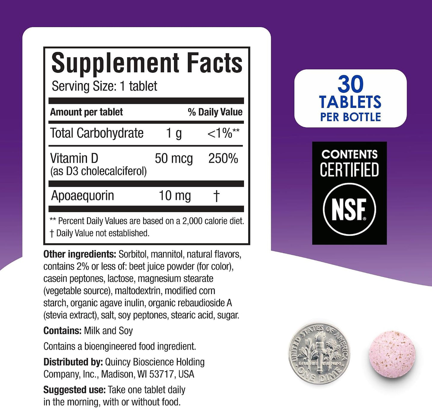 Prevagen Regular Strength Mixed Berry Chewables – 60 Tablets – 10mg Apoaequorin + Vitamin D3 - görsel 6