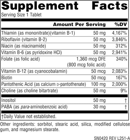 Source Naturals B-50 Complex, 50 mg - 50 Tablets