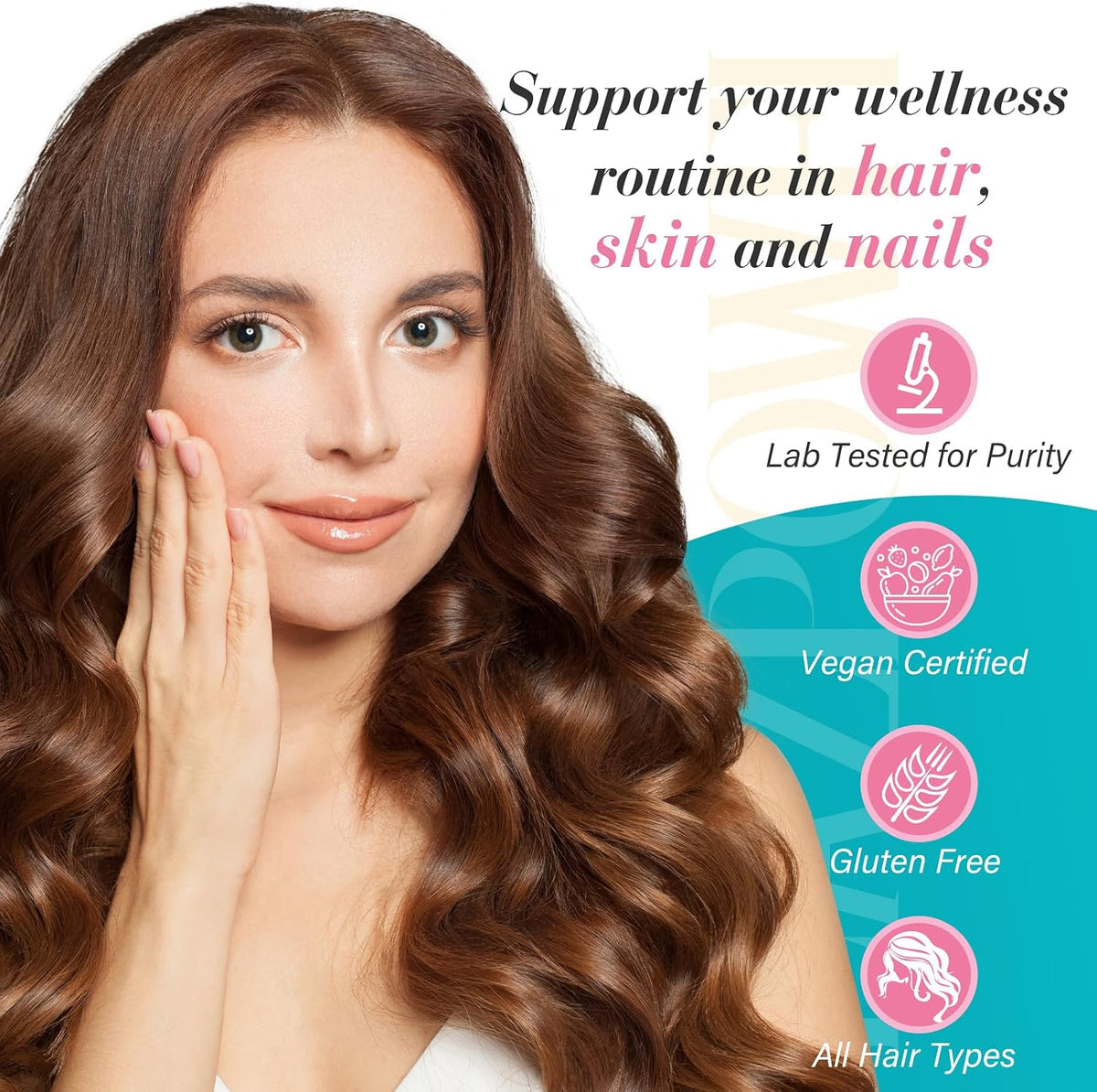 Lazpowfi Biotin Gummies - Hair Skin and Nails Vitamins for Men & Women, Vegan, 90-Day Supply (3 Pack) - görsel 5