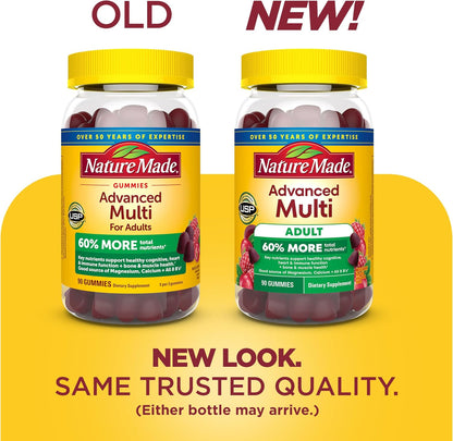 Nature Made Advanced Multivitamin Gummies for Adults, Women and Men - 90 Gummies