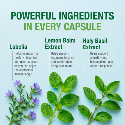 Bell Histamine Balance - Natural Supplement, Optimising Immune Response & Maintaining Healthy Respiratory Comfort - Unique Blend, 30 Vegetarian Capsules