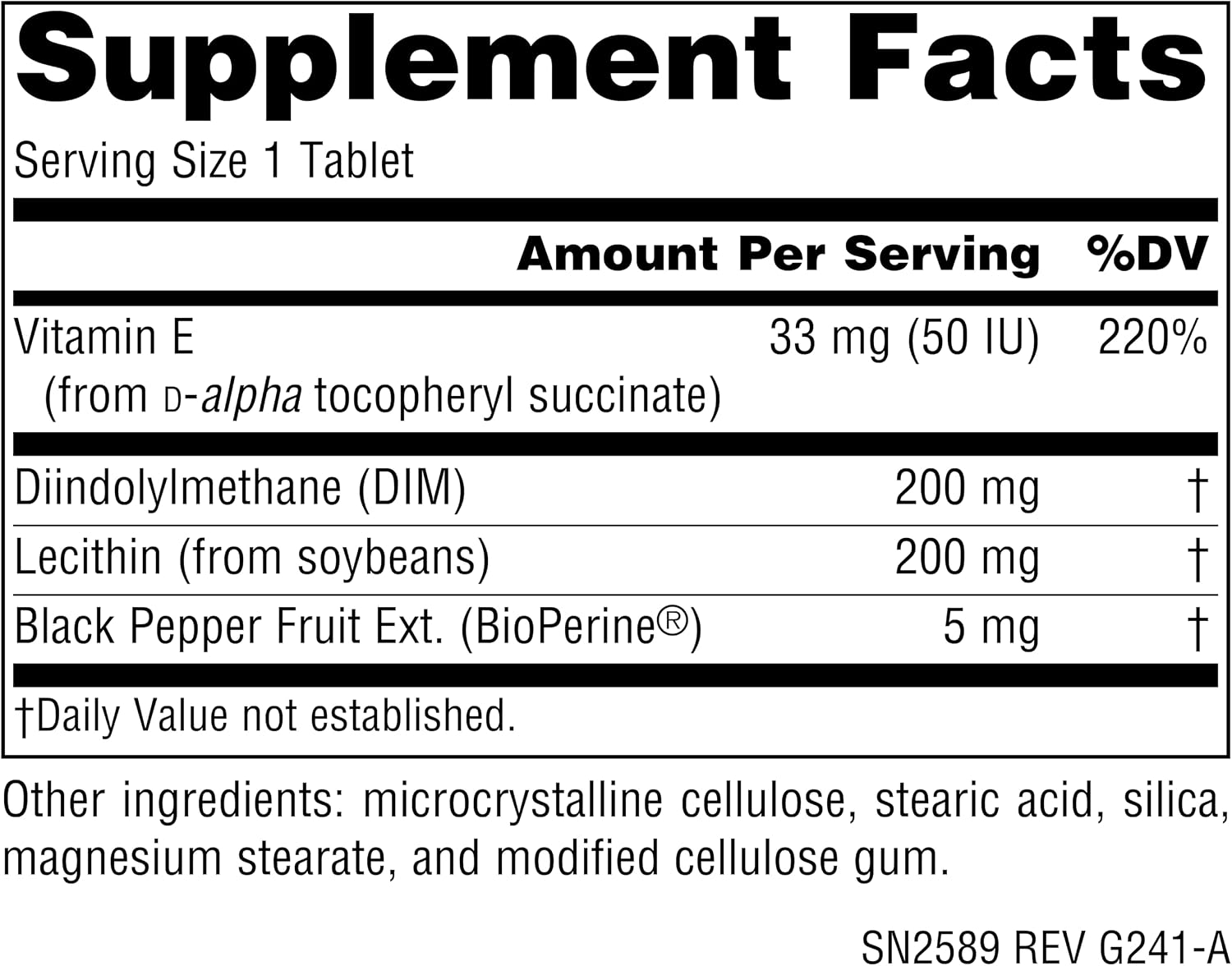 Source Naturals DIM, Diindolylmethane 200mg with BioPerine and Vitamin E - 60 Tablets - görsel 5