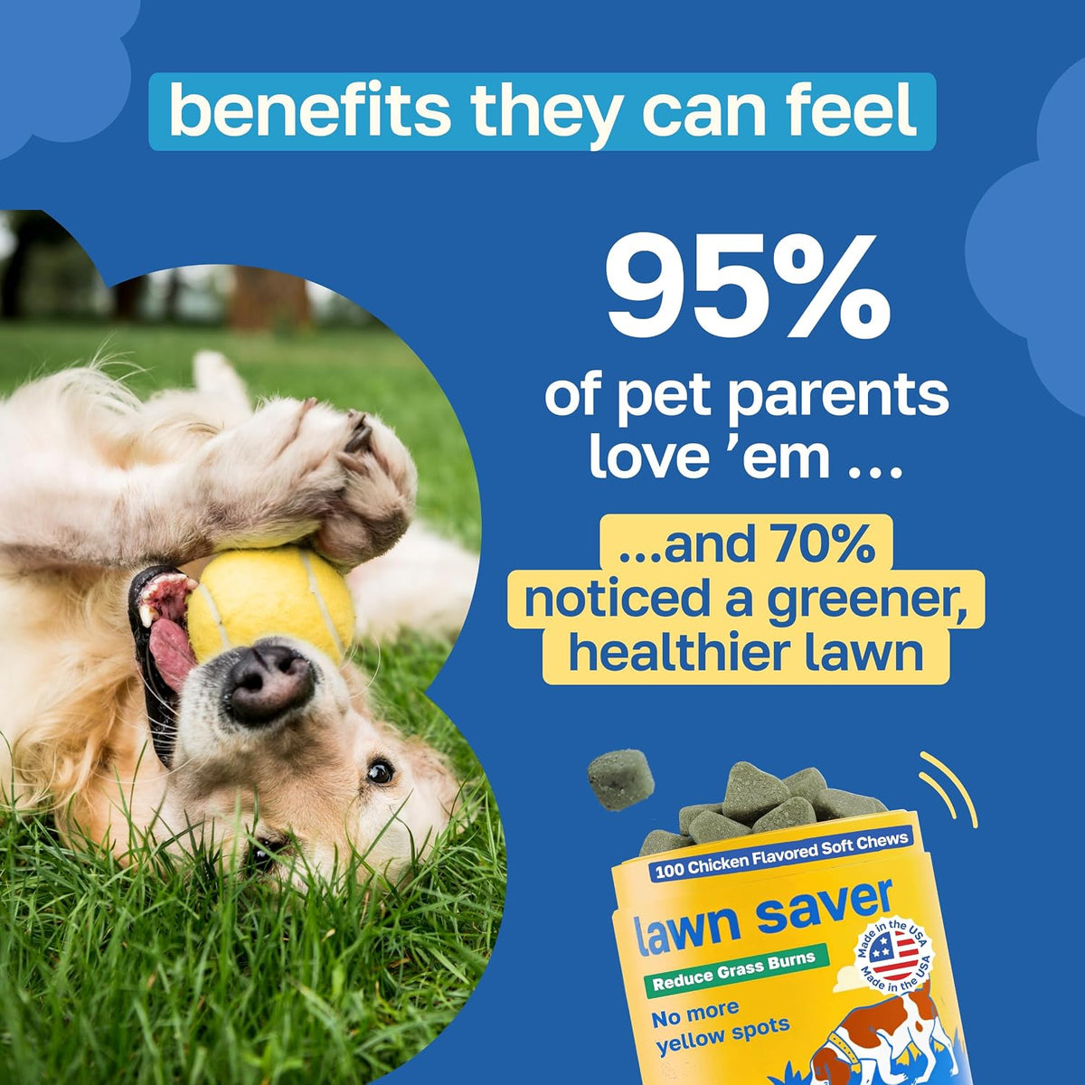 Happy Paws Lawn Saver Supplement - Dog Probiotics for Lawn Care and Digestive Health (100 Soft Chews) - görsel 4