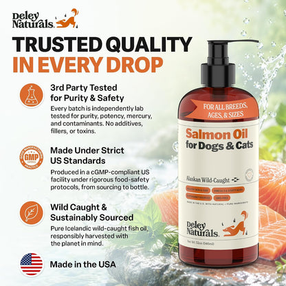 Deley Naturals Wild Alaskan Salmon Oil for – Form: Liquid oil is easily mixed into food and is more bio-available – Image 4