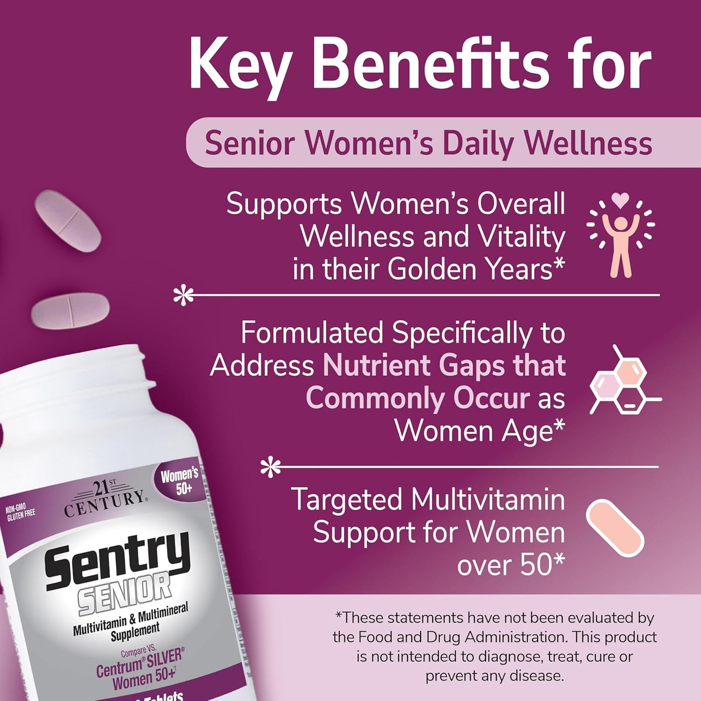 21st Century Sentry Senior Women 50 Plus Tablets, 100 Tablets - görsel 2