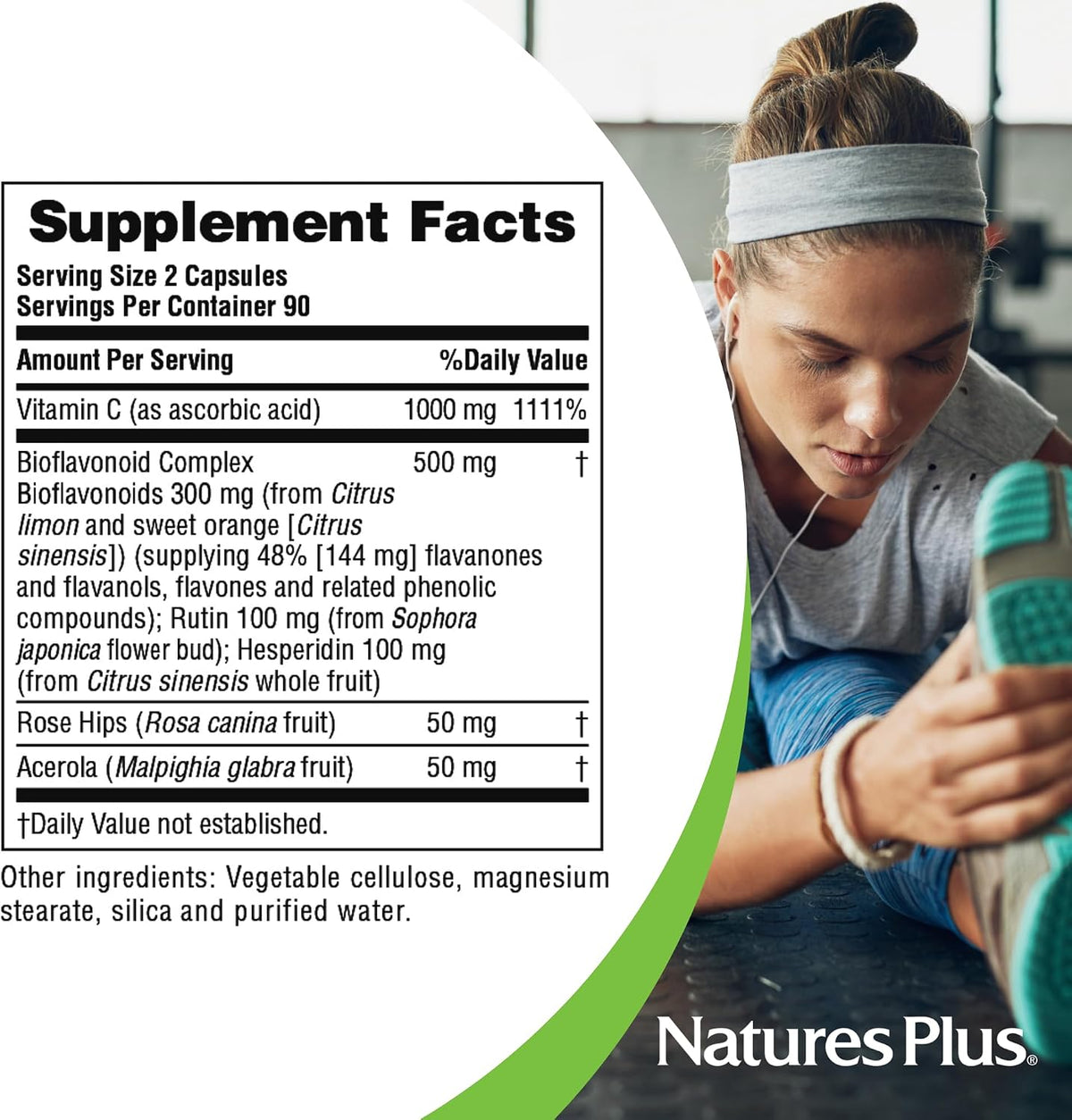 NaturesPlus Super C Complex - 1000mg Vitamin C with 500mg Bioflavonoids - 180 Capsules - görsel 5