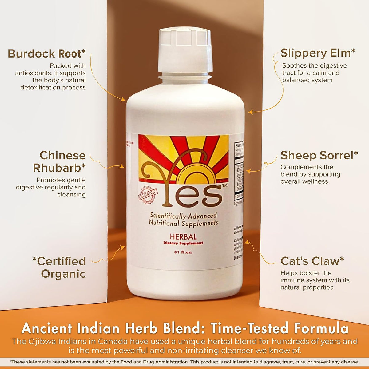 YES Essiac Herb Blend Capsules – Wildcrafted – Immune Support – 31 oz - görsel 5
