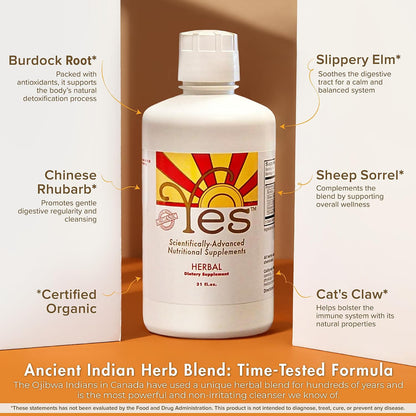 YES Essiac Herb Blend Capsules – Wildcrafted – Immune Support – 31 oz