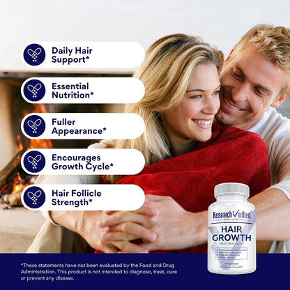 Research Verified Hair Growth Support – with Biotin, DHT Blockers & Vitamins