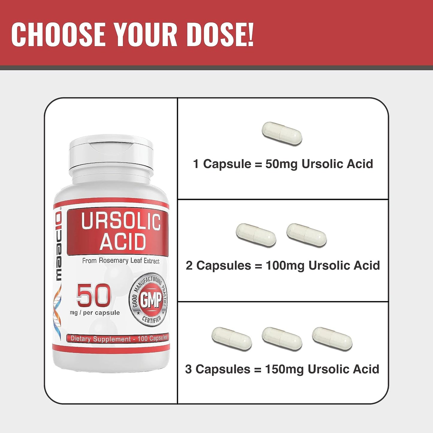 MAAC10 Ursolic Acid 50mg Capsules – AMPK and Sirtuin Activator - görsel 4