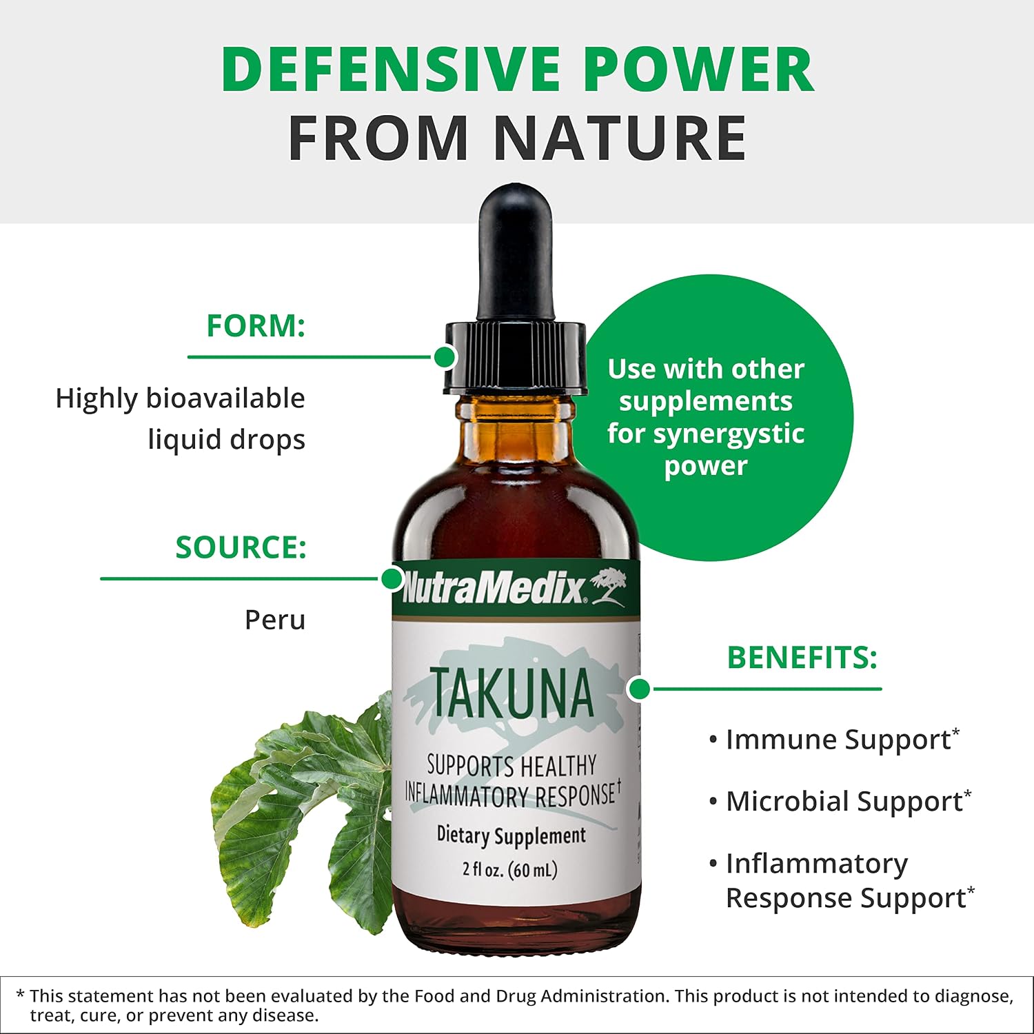 NutraMedix Takuna Blanca Bark Extract - Immune Support Liquid Supplement, 60 ml - görsel 4