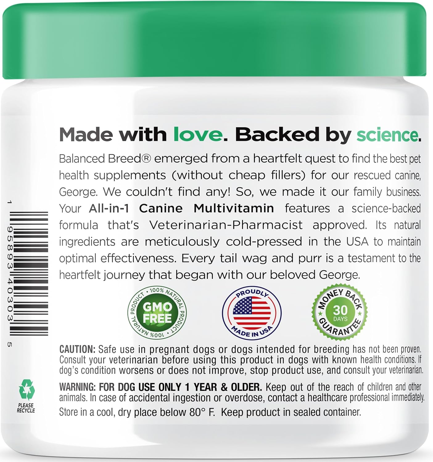 Balanced Breed All-in-1 Dog Multivitamin with Probiotics & Glucosamine - görsel 2