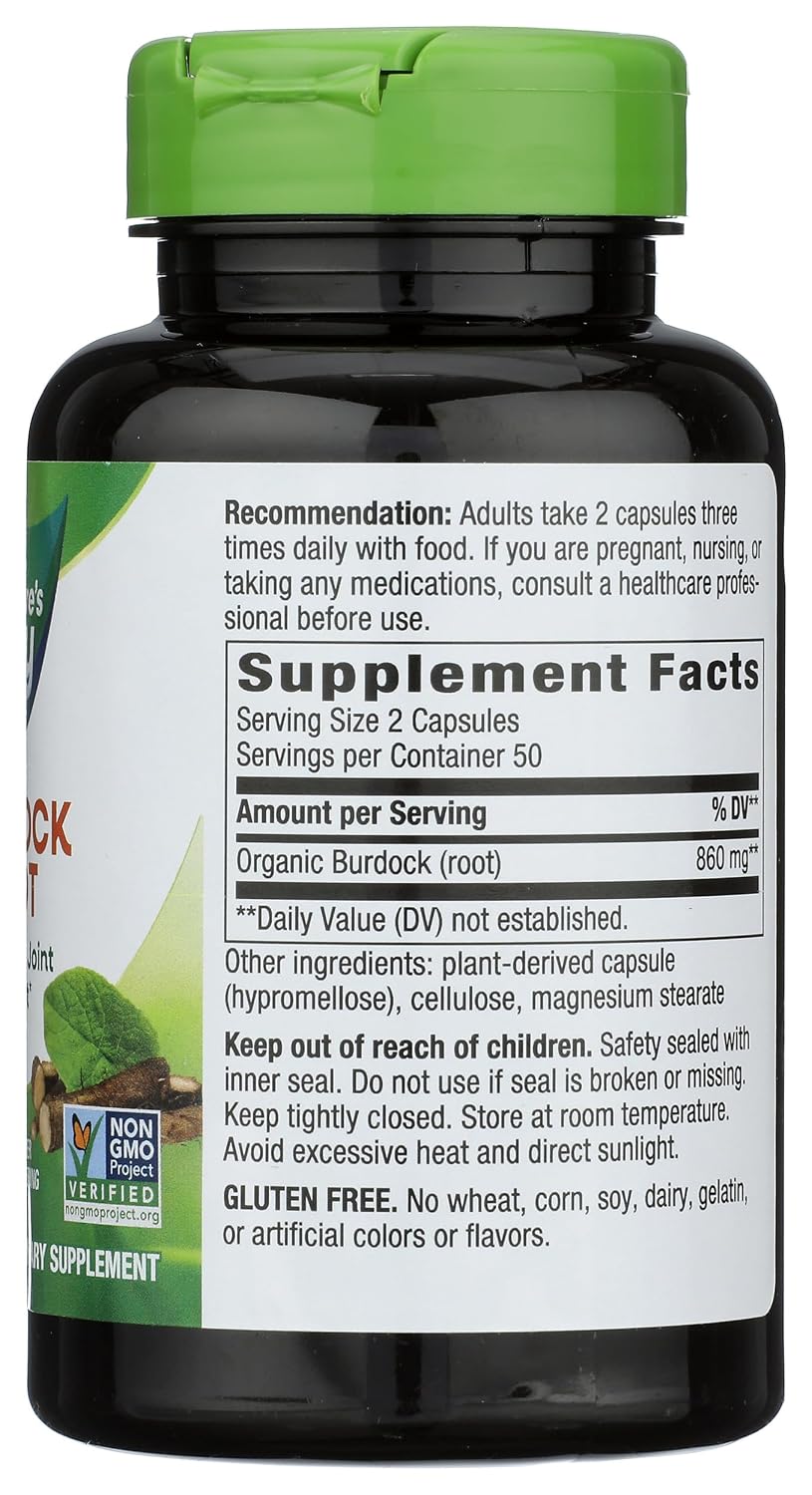 Nature's Way Burdock Root, 950 mg, 100 Vegan Capsules - görsel 7