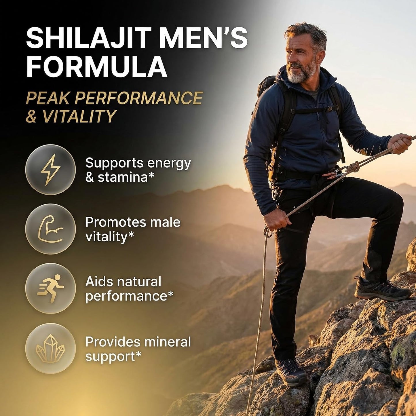 Clean Nutraceuticals Shilajit Supplement for Men with Sea Moss, Tongkat Ali, Ashwagandha, Boron, Zinc, CoQ10, PQQ - Fulvic Acid Capsules - Energy Support - 90 Count - görsel 1