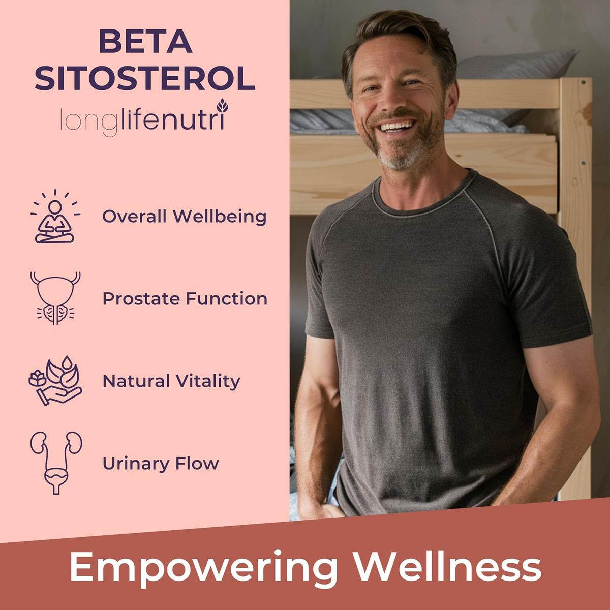 LongLifeNutri Beta Sitosterol 1000mg - Phytosterols Food Supplement, 200 Vegetarian Capsules, Plant Sterols for Daily Wellbeing & Dietary Balance, 100-Day Supply, GMP Certified, Made in the USA - görsel 4