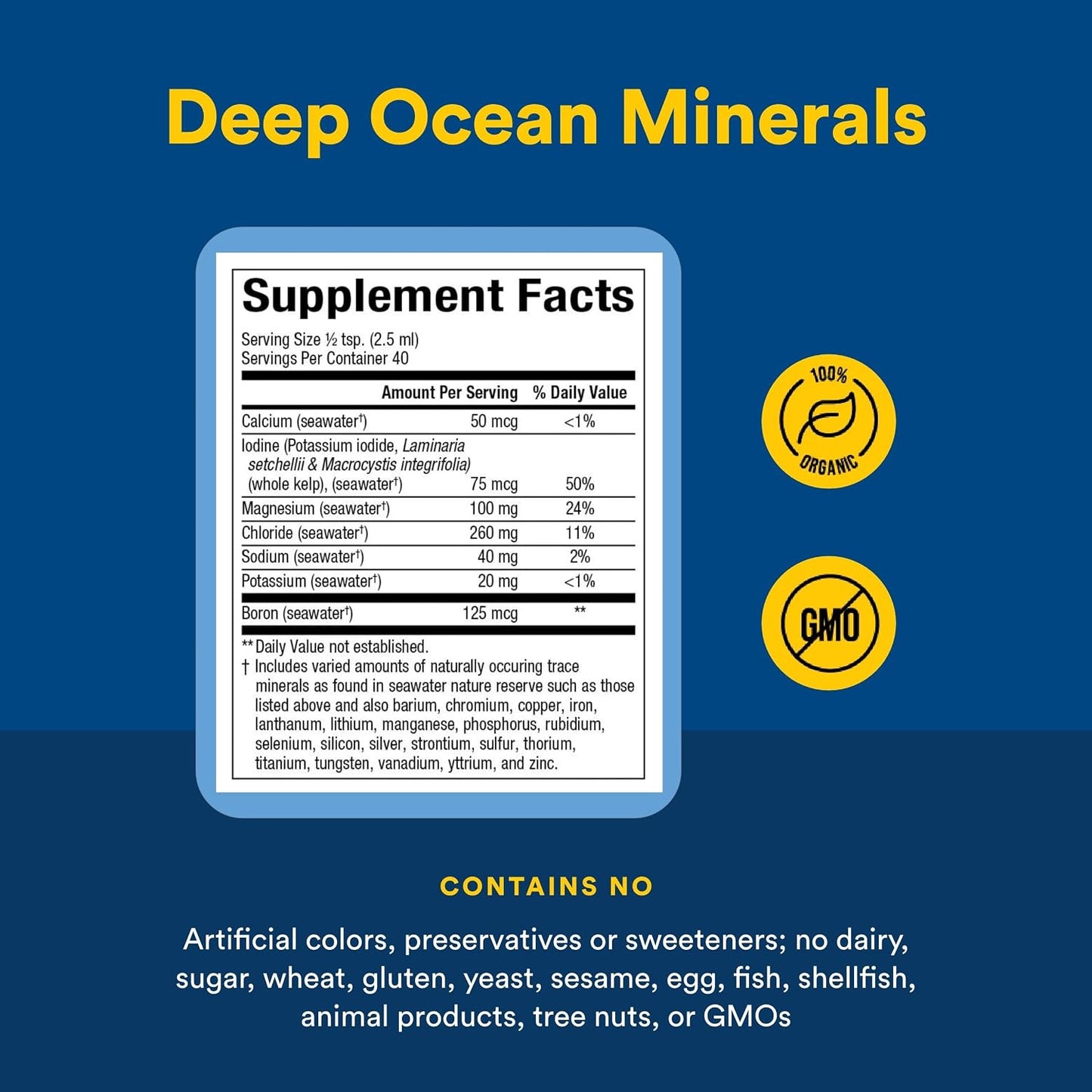 Natural Factors Whole Earth & Sea Deep Ocean Minerals – Supports Electrolyte Balance & Bone Health – Vegan – Unflavoured – 100 ml - görsel 4