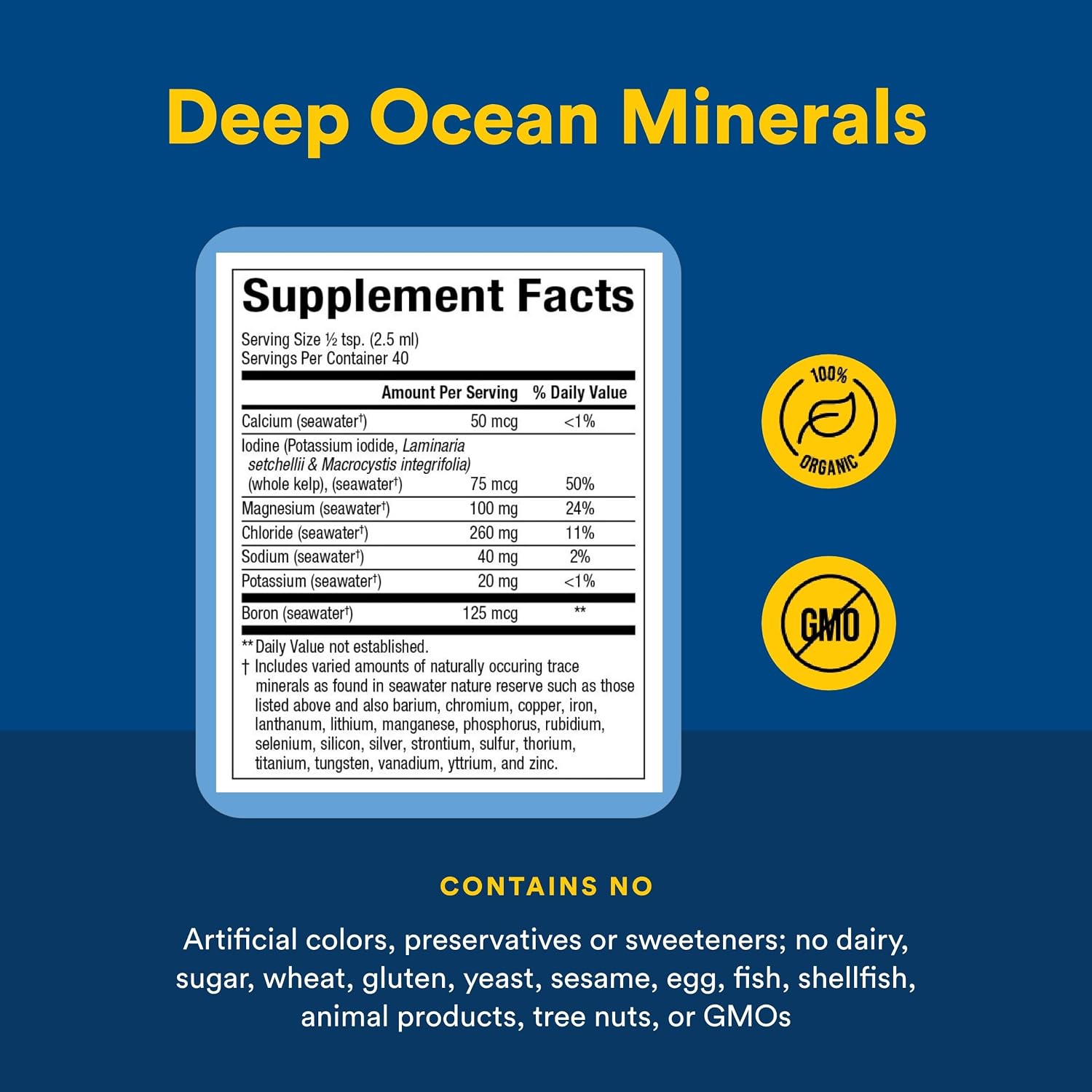 Natural Factors Whole Earth & Sea Deep Ocean Minerals – Supports Electrolyte Balance & Bone Health – Vegan – Unflavoured – 100 ml - görsel 4