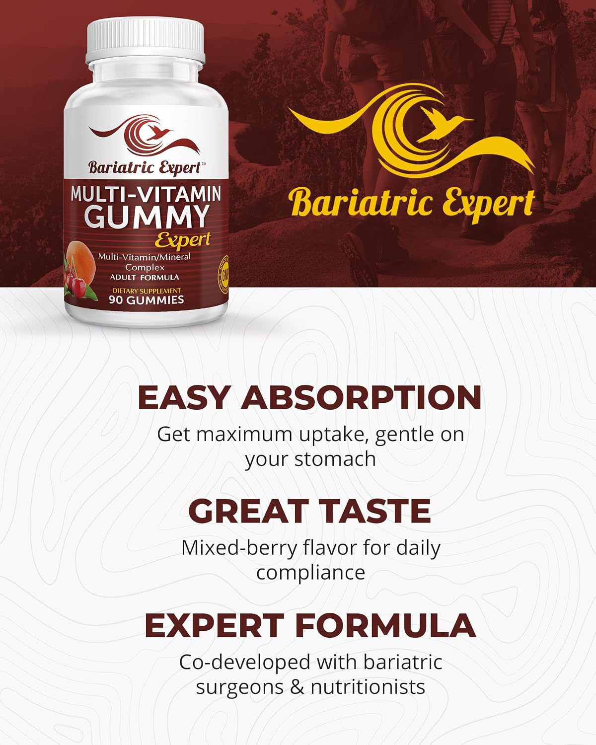Bariatric Expert Multivitamin Gummies – Fast-Melting Food Supplement for Post-Gastric Sleeve and Bypass – 90 Count - görsel 3