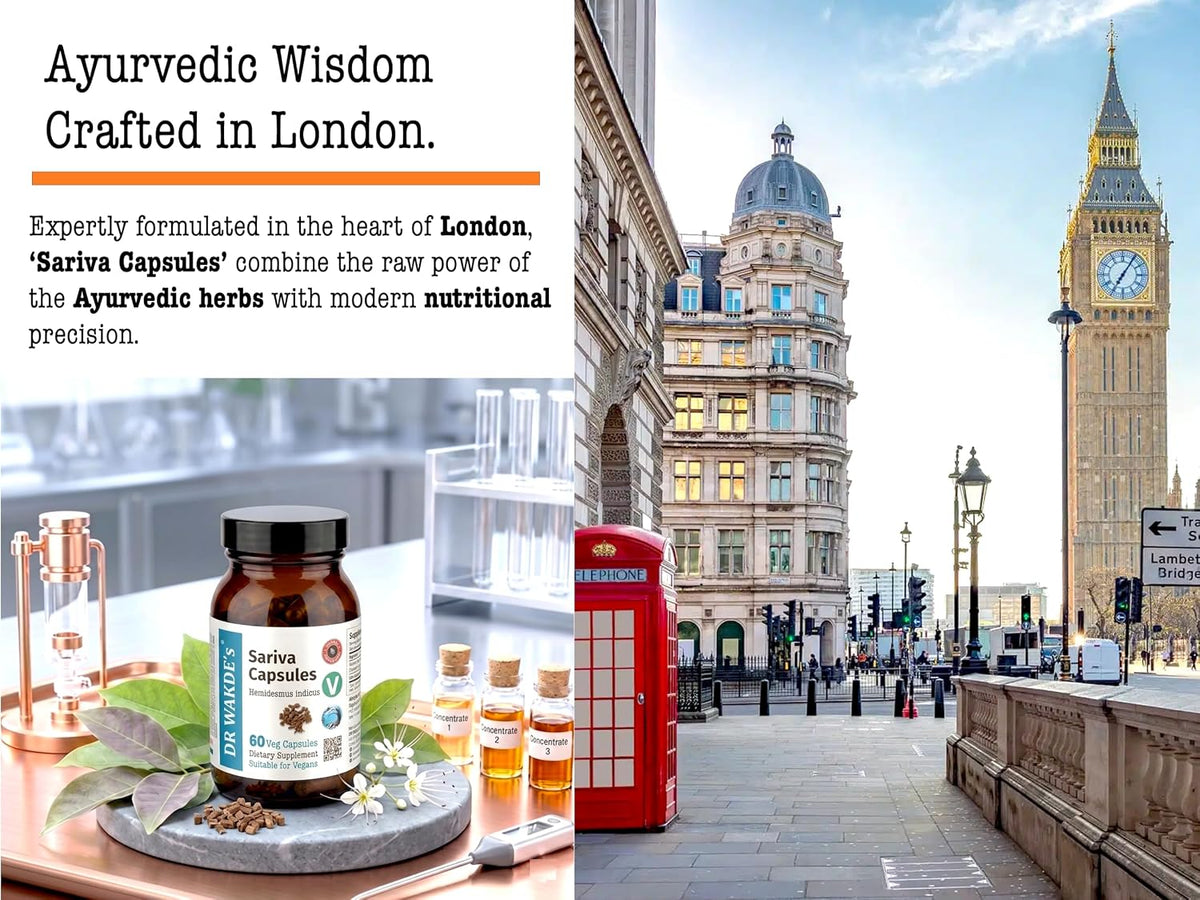 DR WAKDE'S Sariva Capsules (Hemidesmus indicus) – 100% Herbal Ayurvedic Supplement - görsel 9