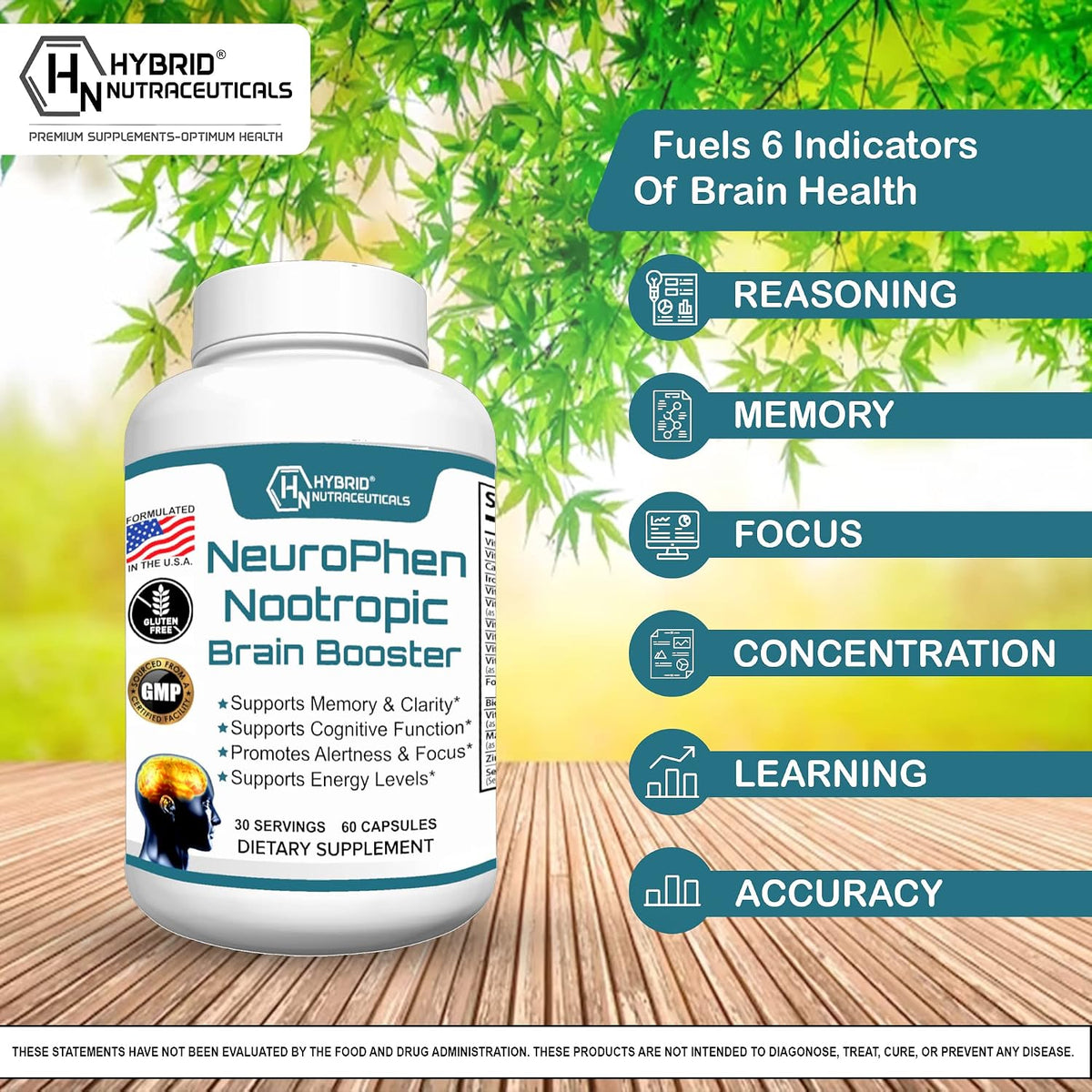 NeuroPhen Nootropics Brain Booster Supplement - Focus, Memory & Clarity Capsules - görsel 3