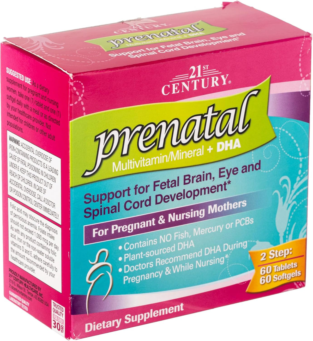21st Century Antenatal Multivitamin + DHA 60 Tablets and 60 Softgels Kit - görsel 1