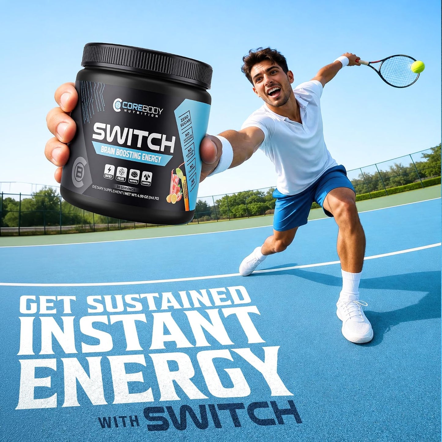 Switch Nootropic Brain Supplement - Memory & Focus Drink Mix, Sugar-Free - görsel 6