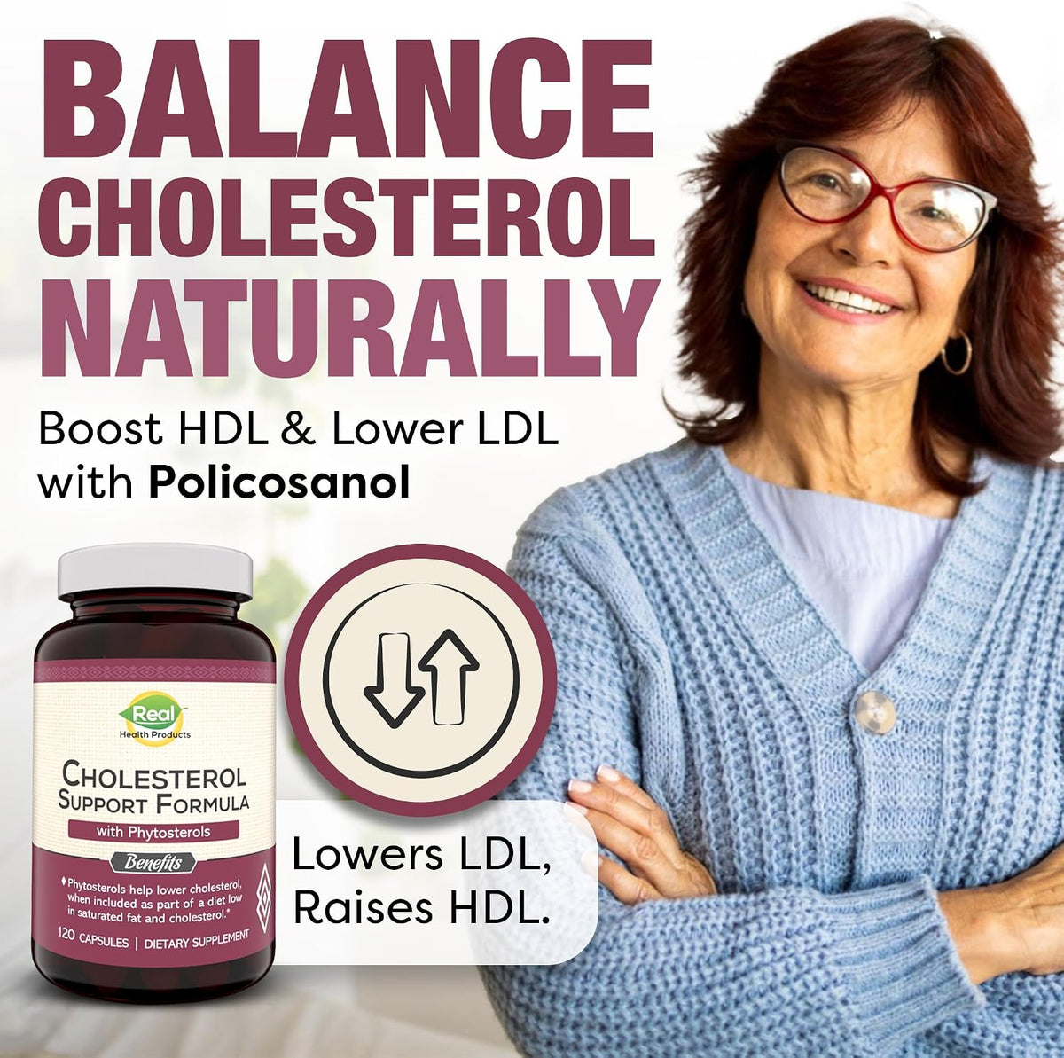 Advanced Cholesterol Health Complex with Plant Sterols - Heart Health Supplement for Men & Women, 120 Capsules - görsel 4