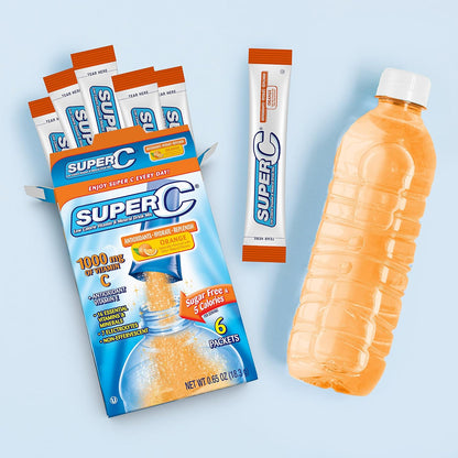 Super C Vitamin & Mineral Drink Mix, Orange, 72 Single-Serve Packets