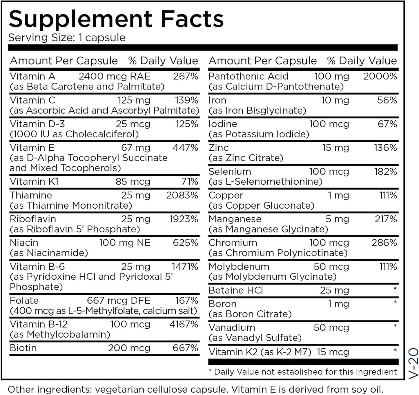 Metabolic Maintenance The Big One Multivitamin with Iron for Women and Men - 90 Capsules - görsel 6