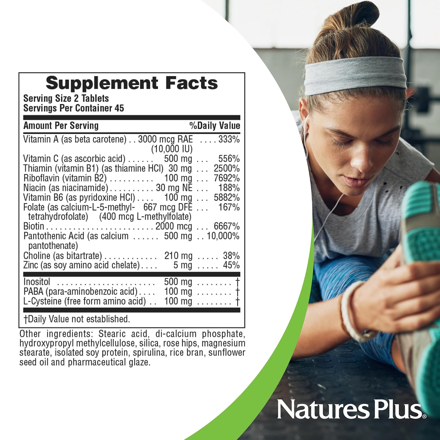 NaturesPlus Ultra Hair - 90 Sustained Release Tablets - Supports Healthy Hair Growth - görsel 4