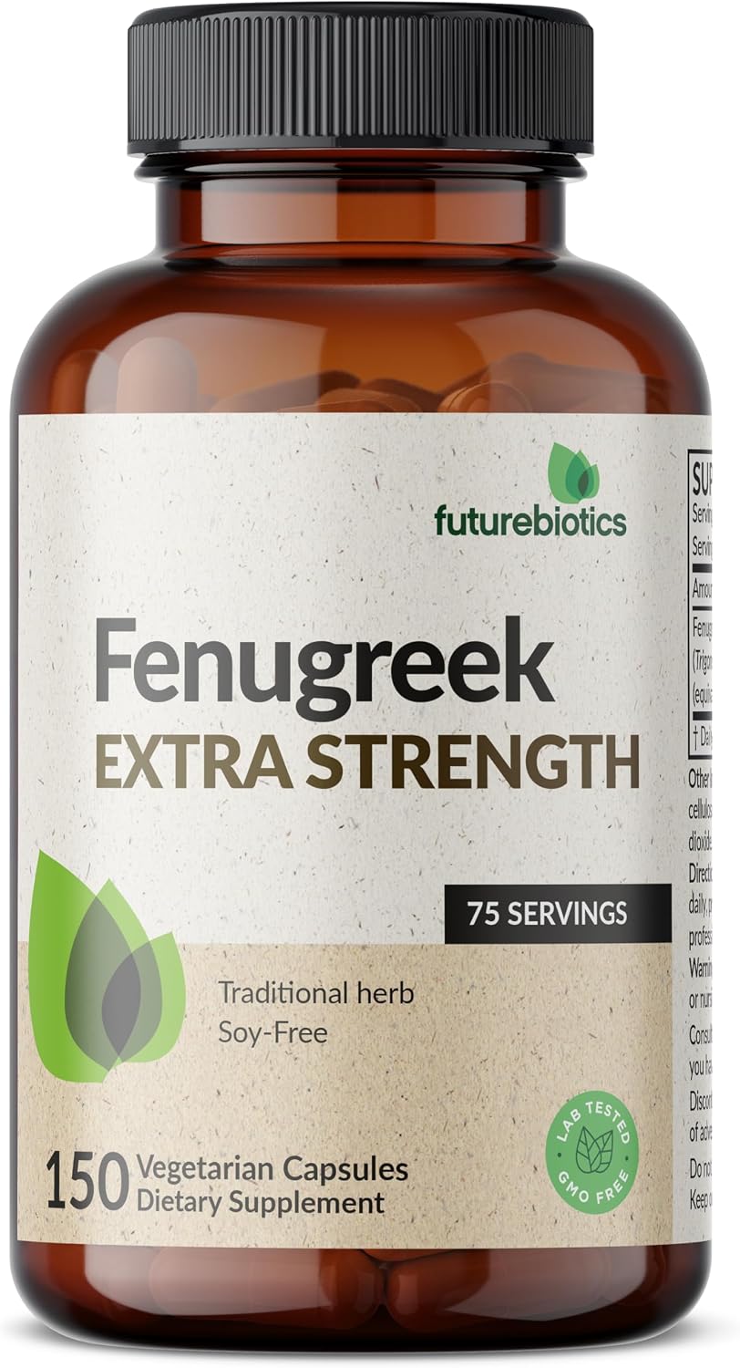 Futurebiotics Fenugreek Extra Strength - Supports General Health and Wellbeing - Non-GMO, 150 Vegetarian Capsules - görsel 3