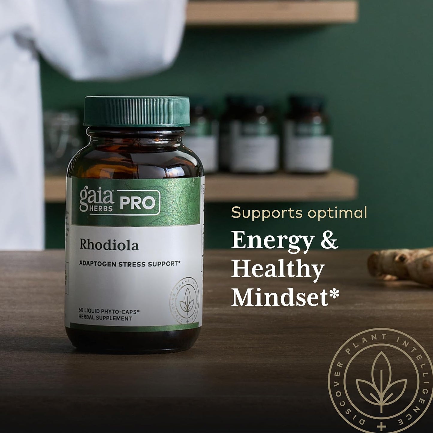 Gaia Herbs PRO Rhodiola Root Extract – Adaptogen & Energy Support – 60 Phyto-Caps - görsel 5