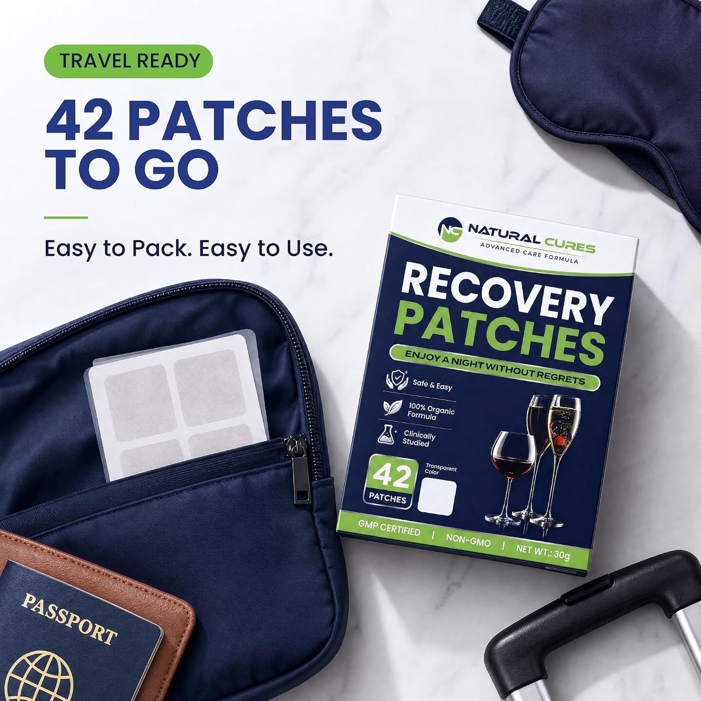 Recovery Patches 42 Pack – Natural Transdermal Patches for Overnight Recovery - görsel 5
