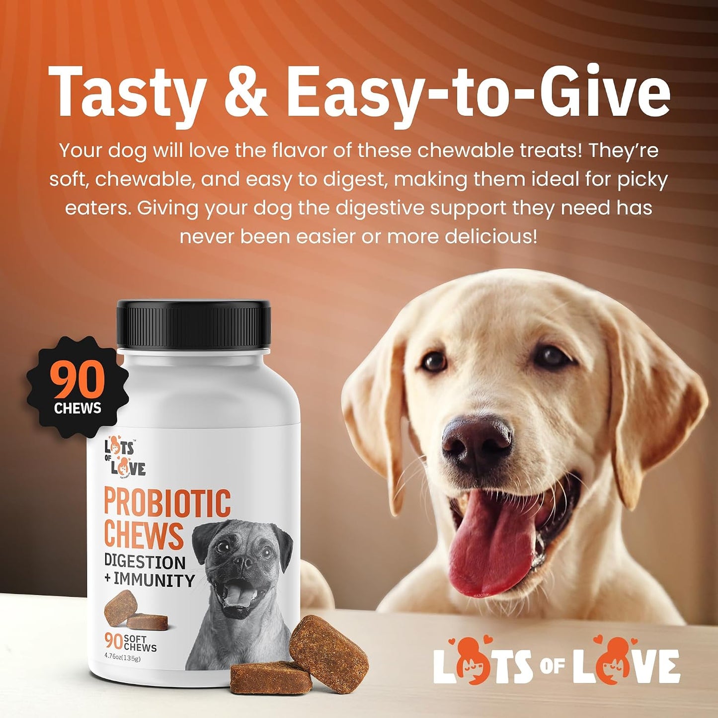Dog Probiotic Chews (90 Count) - görsel 5