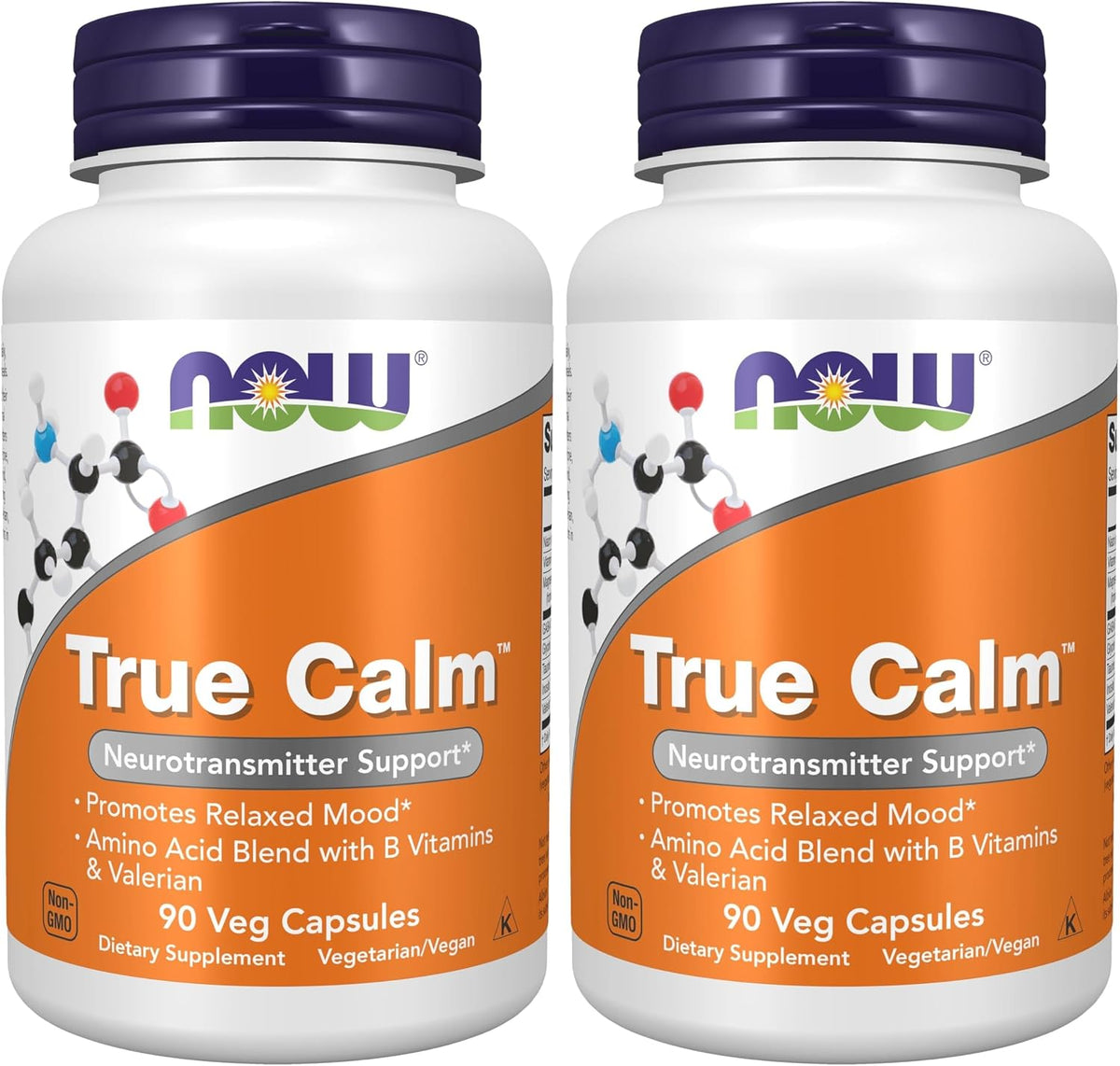 NOW Foods True Calm with Magnesium, GABA, B Vitamins and More, 90 Vegan Capsules - görsel 10