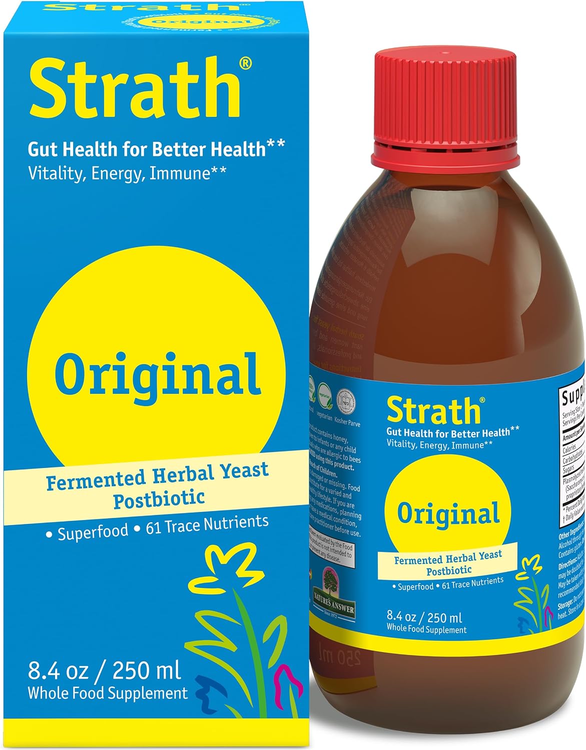 Strath Fermented Herbal Yeast Postbiotic – Daily Nutritional Supplement Liquid - görsel 1