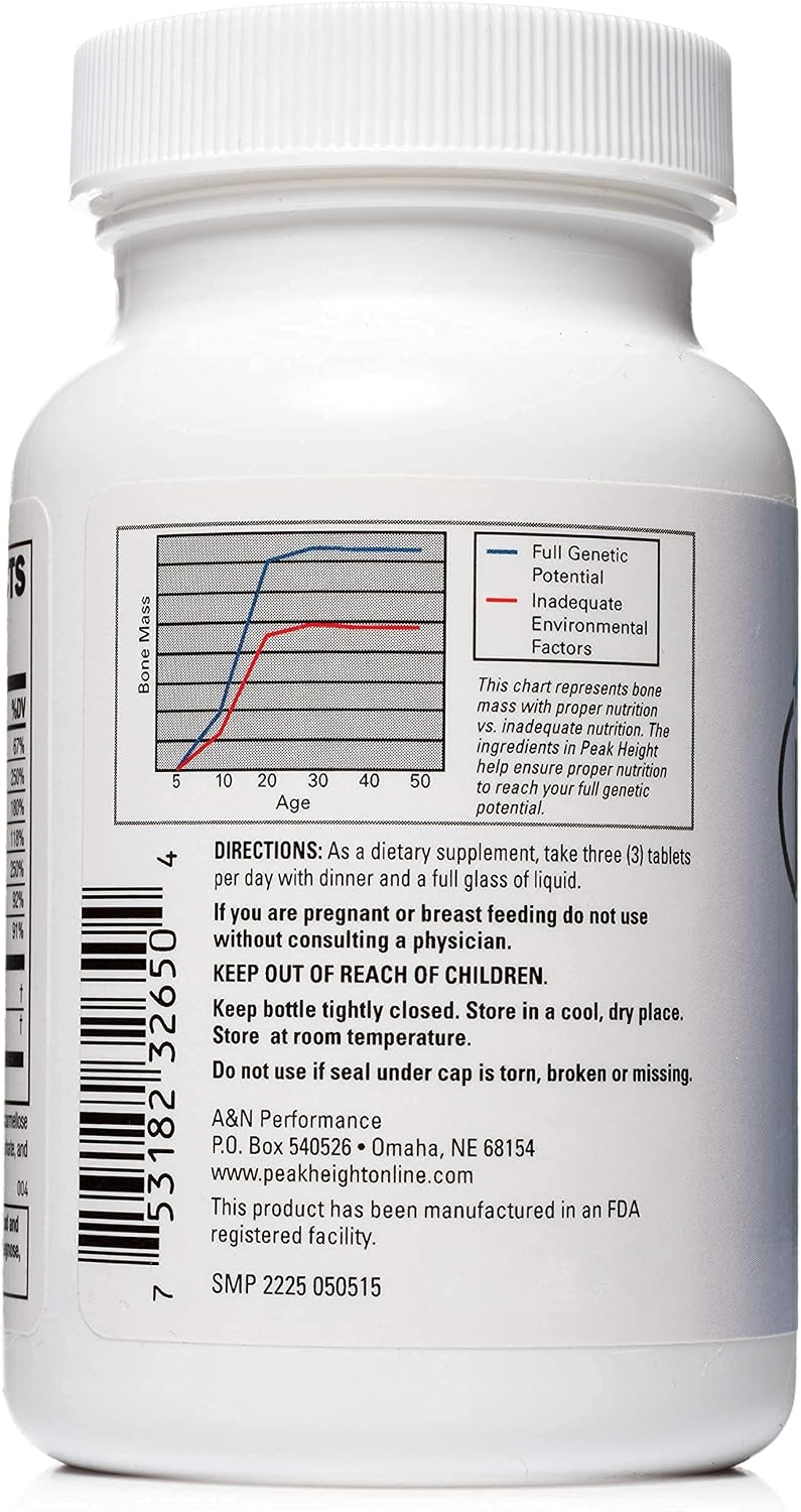 Peak Height Growth Supplement - Once Daily Bone Health & Height Support for Children, Teenagers, and Adults - Year's Supply (12 Pack) - görsel 6