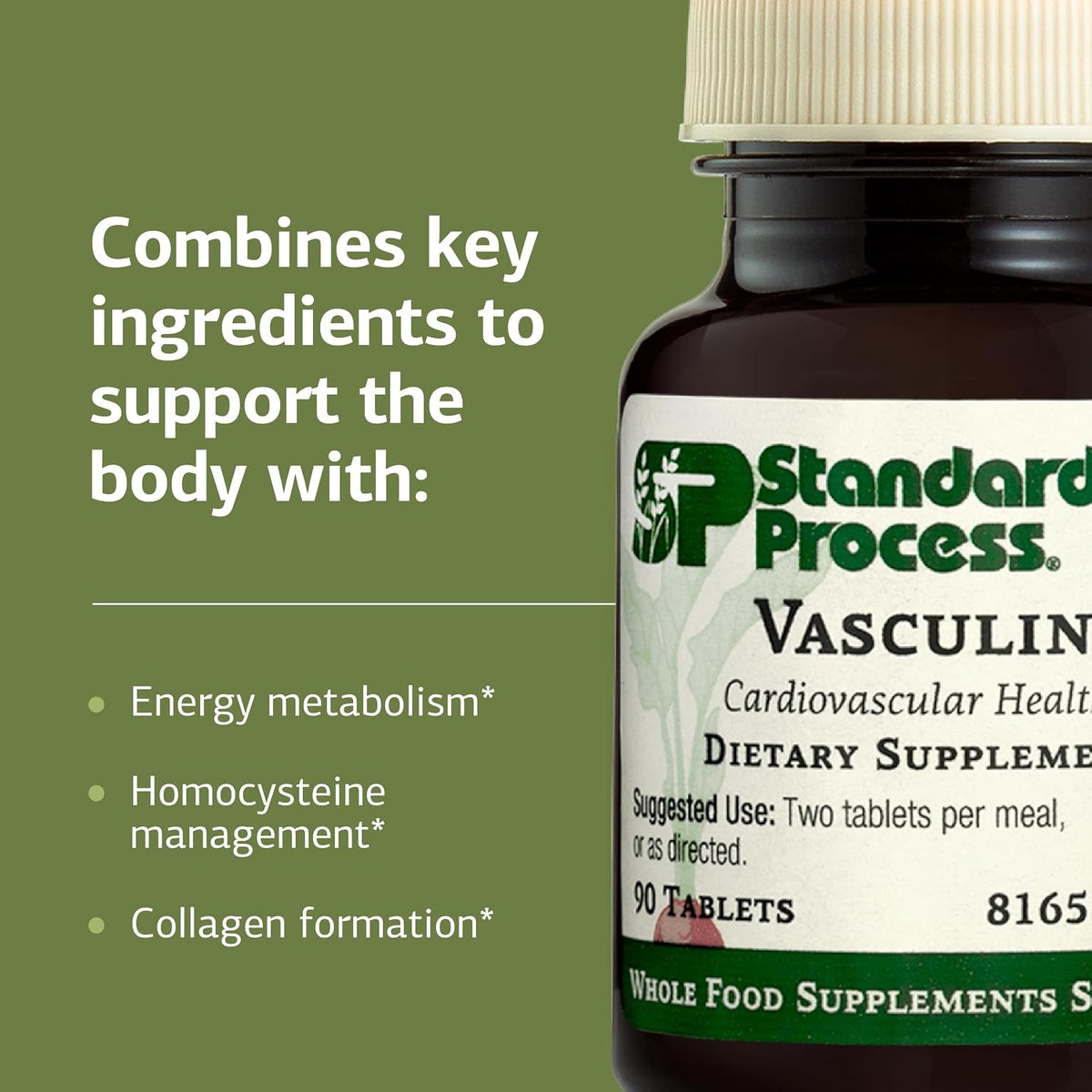Standard Process Vasculin - Cardiovascular & Heart Health Support - 90 Tablets (45 Servings) - görsel 4