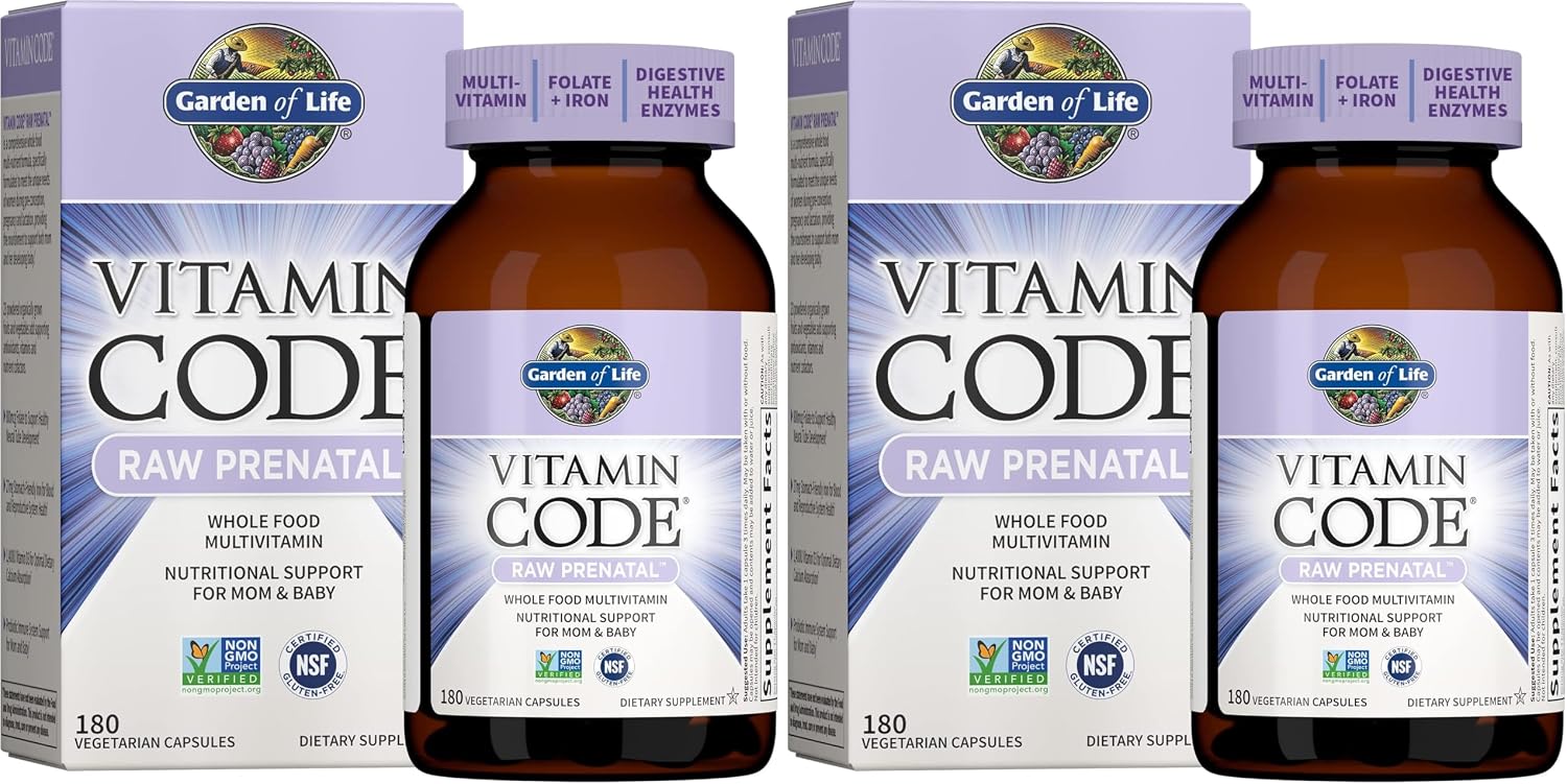 Garden of Life Vitamin Code Raw Prenatal Multivitamin, 60 Day Supply - görsel 9