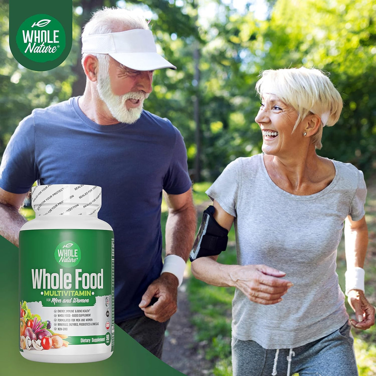 Whole Food Multivitamin for Men and Women (Twin Pack) - Plant Based Daily Superfood Vitamins with Digestive Enzymes, Probiotics & Omegas - görsel 8