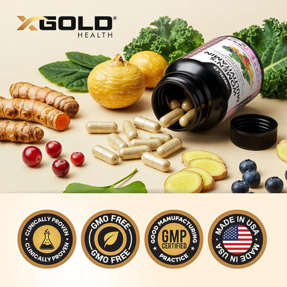 Vegan Women's Daily Multivitamin 50 Plus - Organic Wholefood Based - 90 Capsules