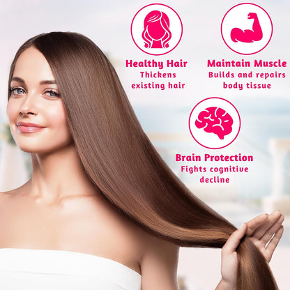 VWS Biotin 10,000 mcg with Zinc & Selenium – Vegan Capsules for Hair, Skin & Nails