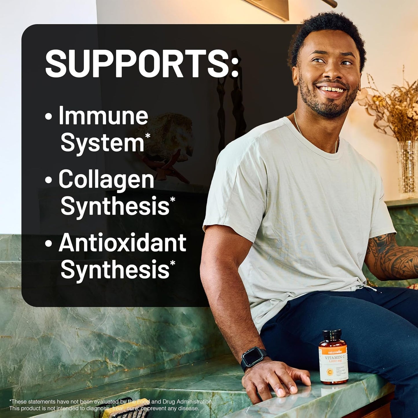 NatureWise Vitamin C 1000 mg Capsules – Extra Strength Vegan Supplement, 60 Capsules - görsel 7