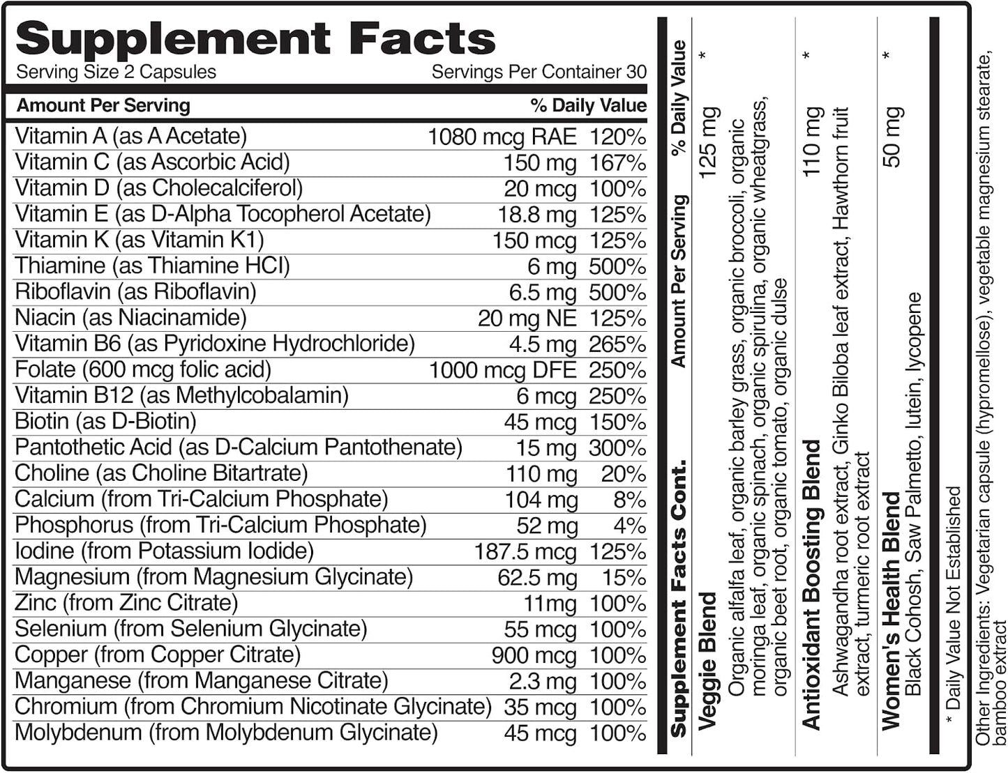 Snap Supplements Daily Multivitamin for Women, 60 Capsules - görsel 8