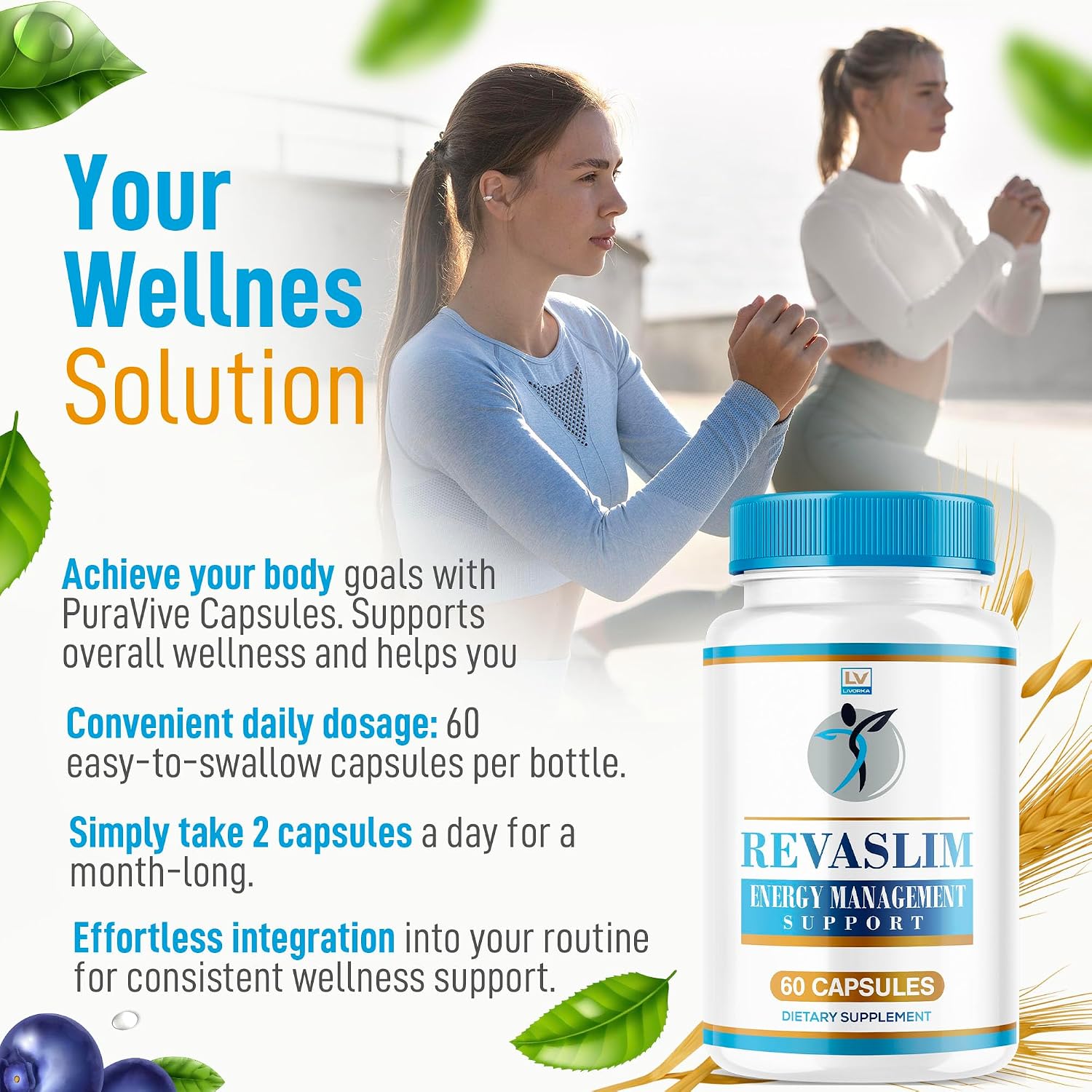 Revaslim Advanced Formula Capsules, All-Natural, 120 Capsules (2-Pack) - görsel 5