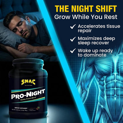 SNAC Pro-Night Protein Powder Blend - Chocolate, 726 g